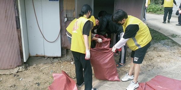 MSY청년봉사단, 지도읍 선도리에서 자원봉사 펼쳐..