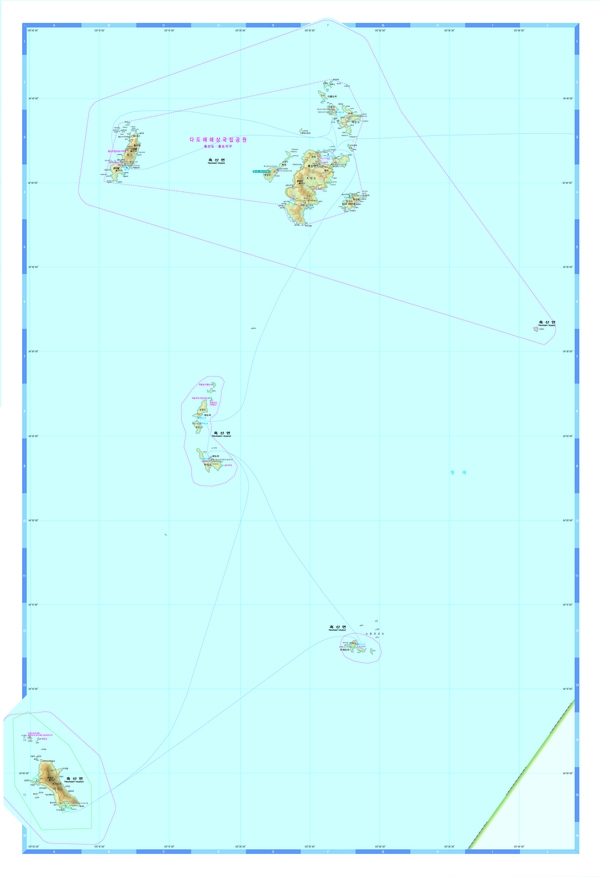 [지도] 신안군 자연환경 지도(뒷면) 1